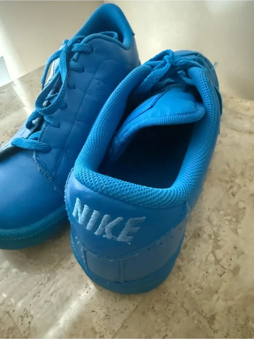 Nike Kids Bright Blue Low-Top Lace Sneakers